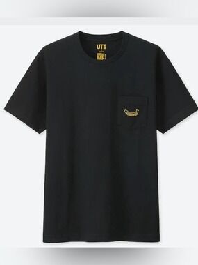 UNIQLO X PIETER CEIZER  UT OVERSIZED GOING BANANAS EMBROIDERED ON POCKET